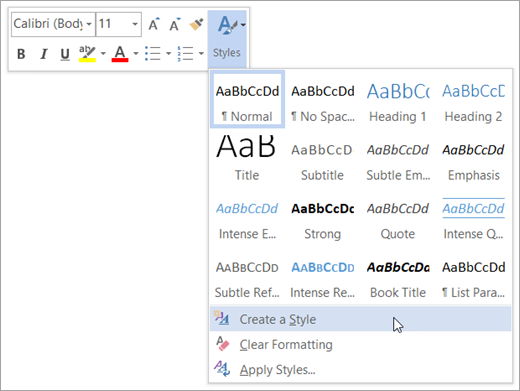استفاده از استایل در Word